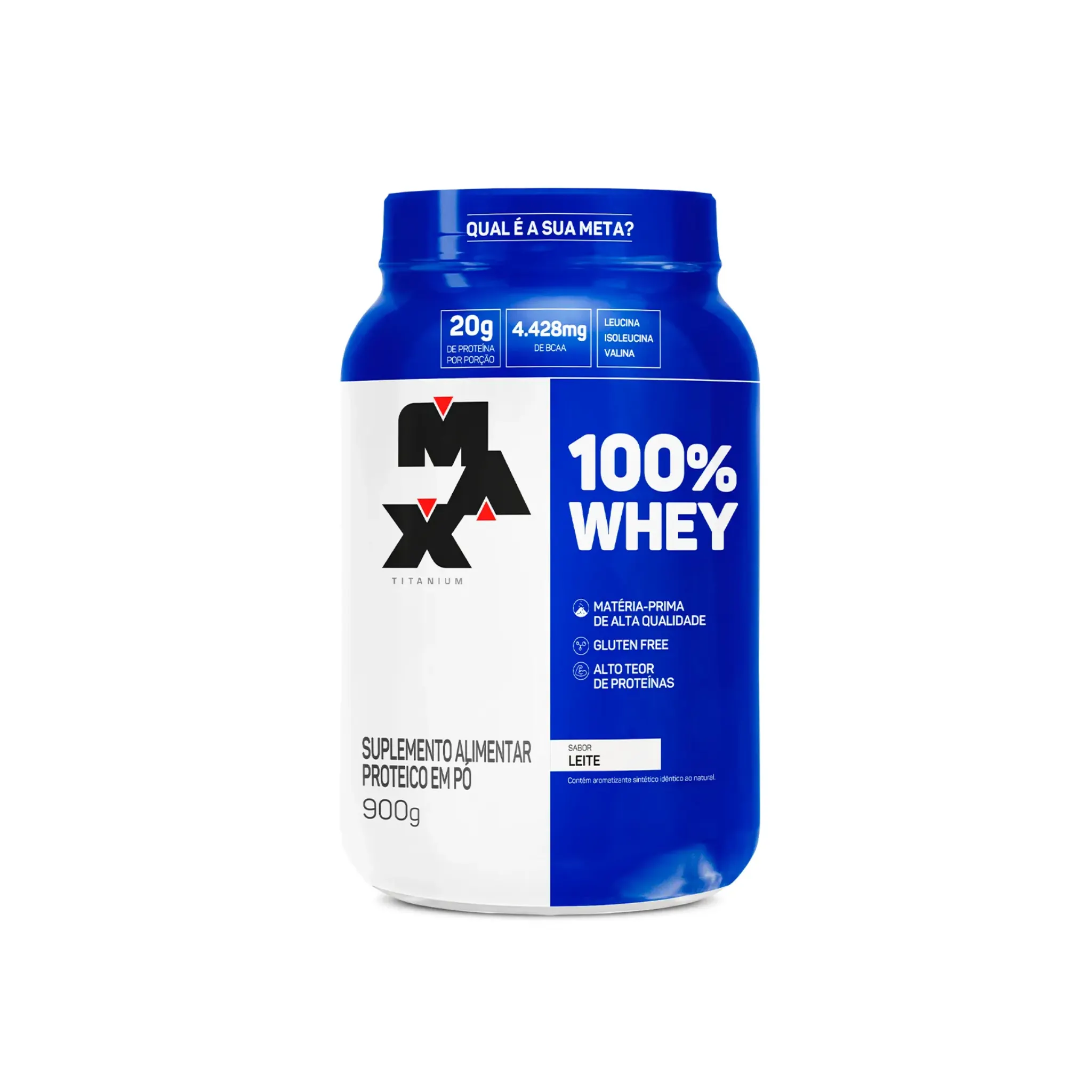 100% Whey Pote 900g - Max Titanium - Variedade de sabores