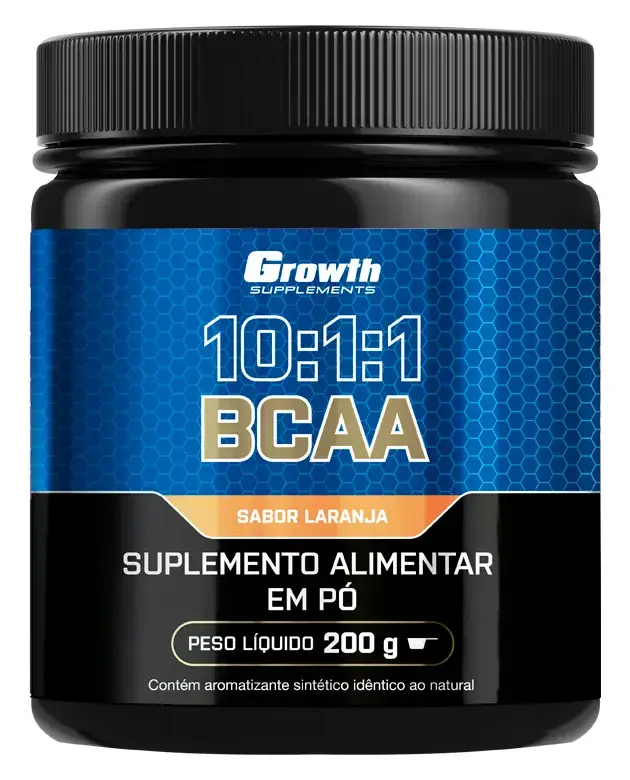 BCAA 10:1:1 200g em Pó - Growth Supplements - Proporção 10:1:1