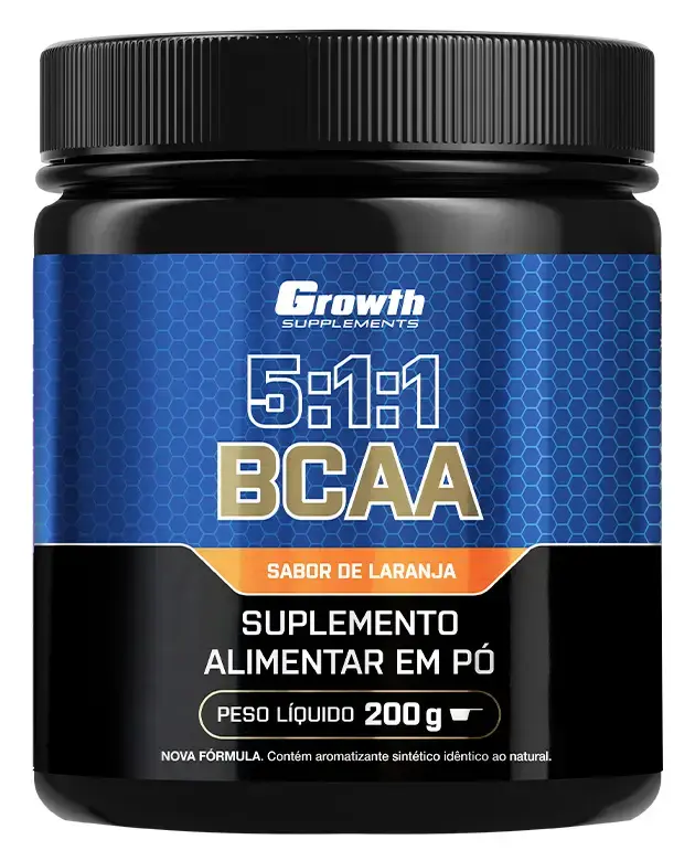 BCAA 5:1:1 200g Em Pó - Growth Supplements - Proporção 5:1:1