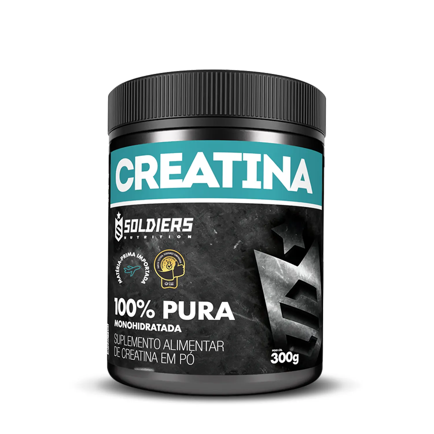 Creatina Monohidratada 300g - Soldiers Nutrition - 100% Pura Importada