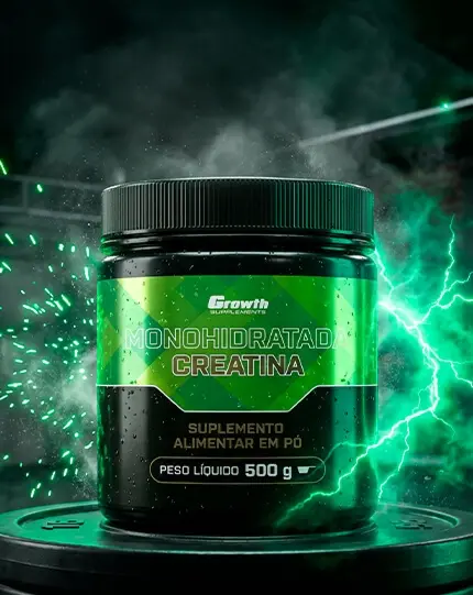 Kit Creatina Monohidratada 500g - Growth Supplements - Melhor custo-benefício