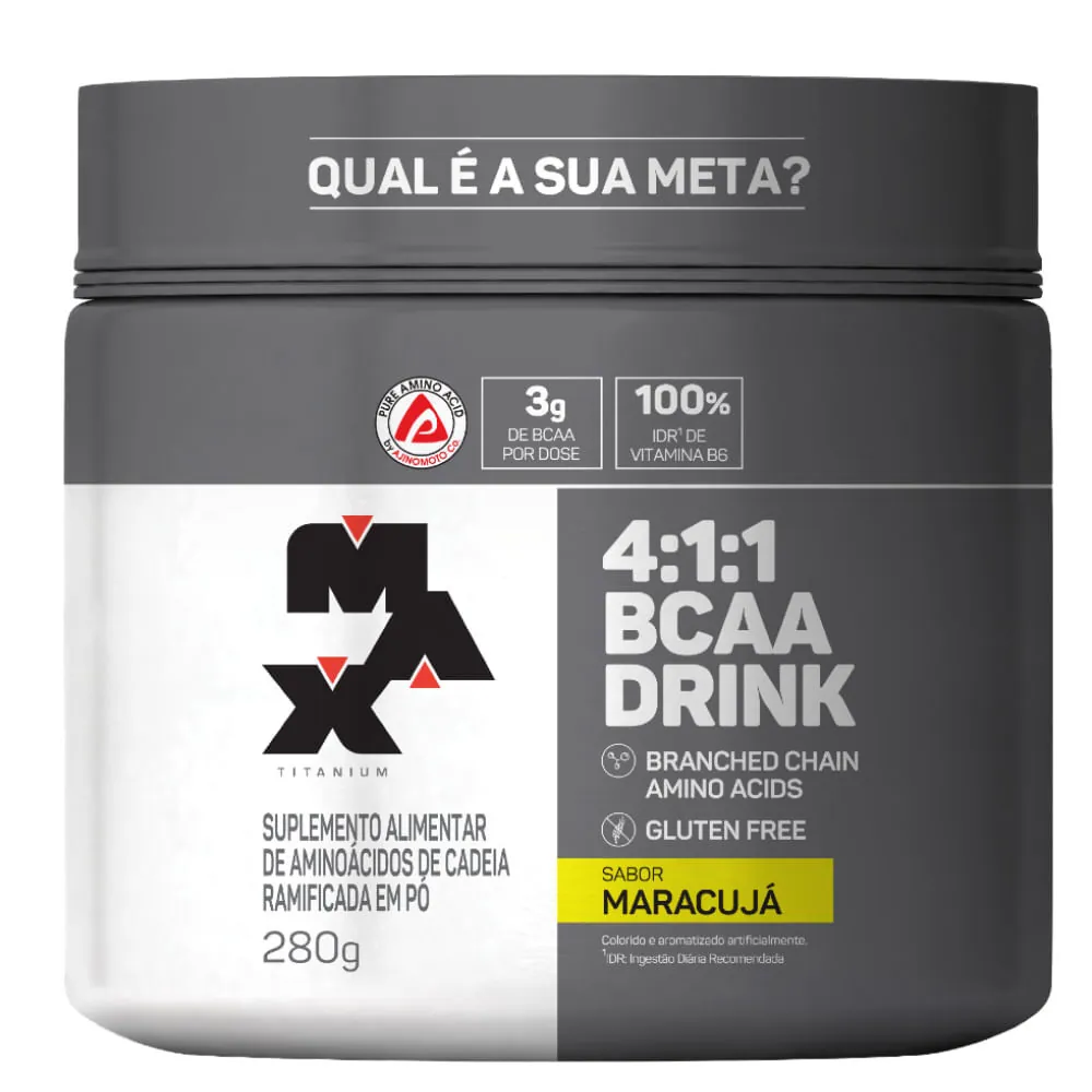 Max Titanium BCAA 4:1:1 280g Drink Uva - Proporção 4:1:1