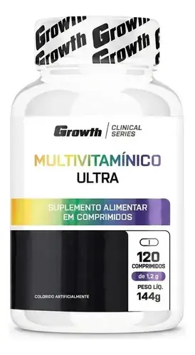 Multivitamínico Ultra 120 Comp - Growth Supplements - Fórmula premium