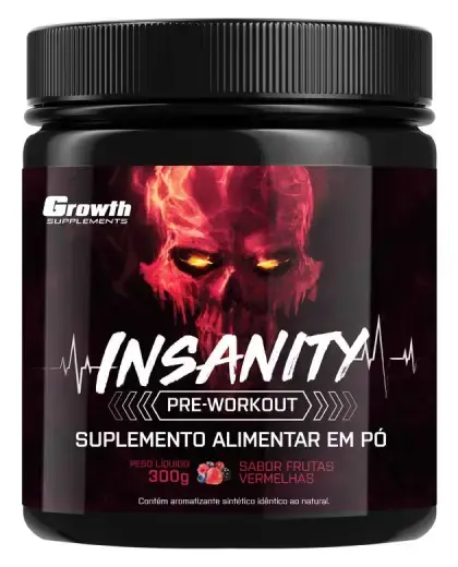 Pré-Treino Insanity 300g - Growth Supplements - Intensidade máxima