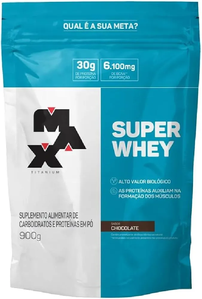Super Whey 900g - Max Titanium - 30g de proteína por dose