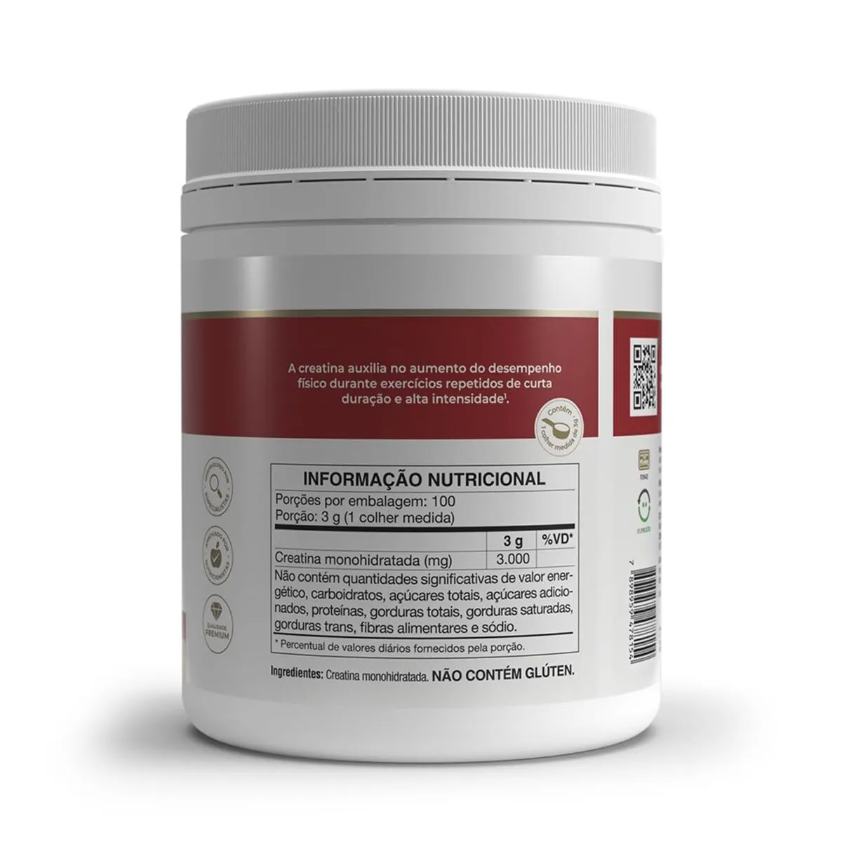 Vitafor Creatine Creatina Monohidratada 300g - Qualidade premium