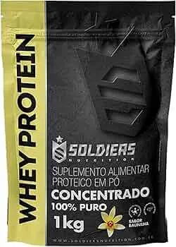 Whey Protein Concentrado Baunilha 1kg - Soldiers Nutrition - Proteína concentrada de qualidade