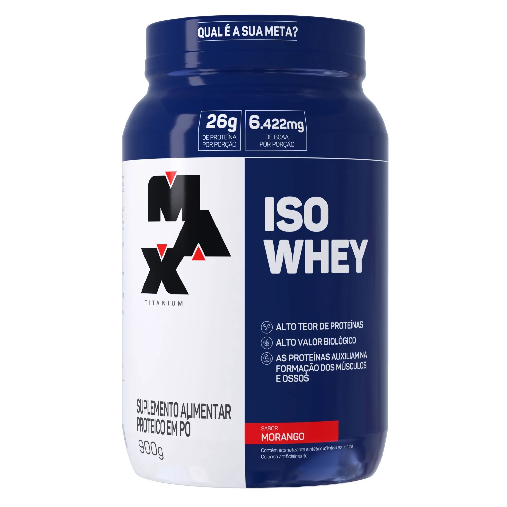 Whey Protein Isolado IsoWhey 900g - Max Titanium - Proteína isolada de alta pureza